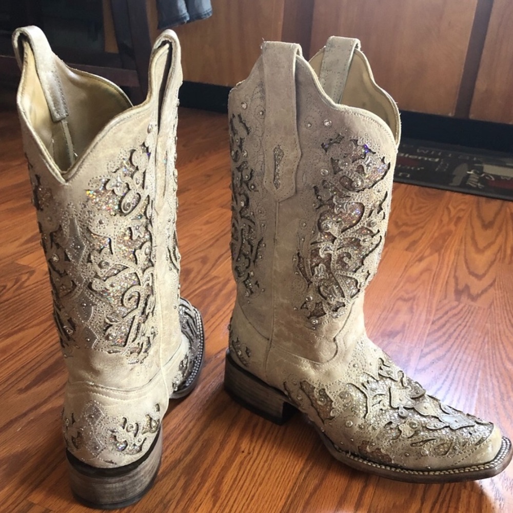 corral women’s glitter crystal cowboy boots rare